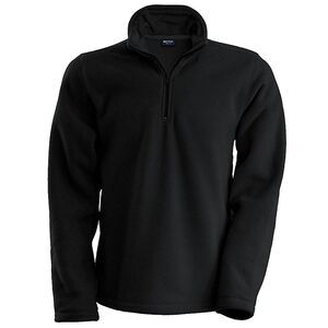 Kariban Mens Enzo 1/4 Zip Fleece Top / Black